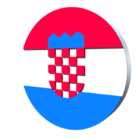 ícone da bandeira da croácia 3d png transparente