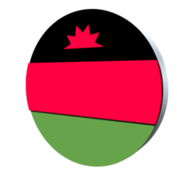 bandeira do malawi ícone 3d png transparente