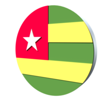 Togo flag 3d icon PNG transparent