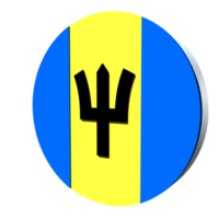 barbados flagga 3d ikon png transparent