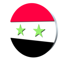 syrië vlag 3d pictogram png transparant