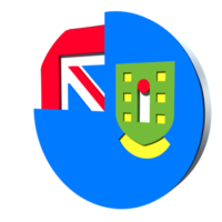 britse maagdeneilanden vlag 3d pictogram png transparant
