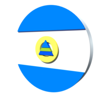 Nicaragua-Flagge 3D-Symbol png transparent