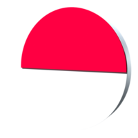 bandeira de mônaco ícone 3d png transparente