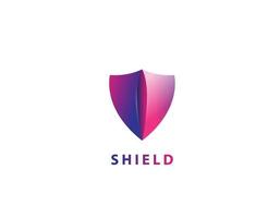 Vector protected, security, shield illustration.