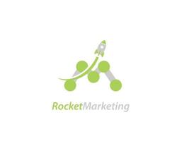 Rocket marketing design logo - illustration