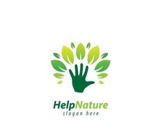 Help nature design logo vector