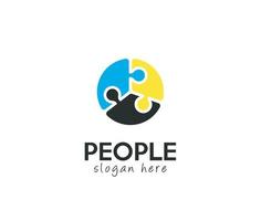 Family people link logo vector