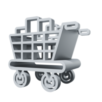 3D Icon Shopping PNG Transparent.