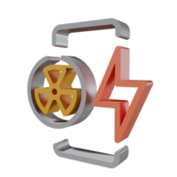 Nuclear 3D icon PNG transparent