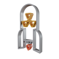 Nukleares 3D-Symbol png transparent