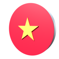 vietnam bandera 3d icono png transparente