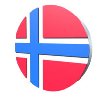 Norway flag 3d icon PNG transparent