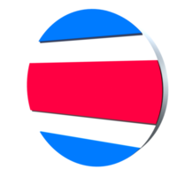 vlag van costa rica 3d pictogram png transparant