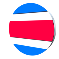 costa rica flagga 3d ikon png transparent