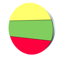 Lithuania flag 3d icon PNG transparent