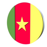 drapeau du cameroun icône 3d png transparent