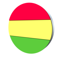 bandeira da bolívia 3d ícone png transparente