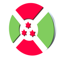 ícone 3d da bandeira do burundi png transparente
