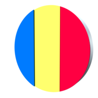 Chad flag 3d icon PNG transparent