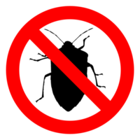 Keine Bugs unterzeichnen transparentes PNG