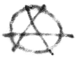 omcirkel een anarchiesymbool transparante png