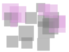 Abstract grey violet squares overlay with transparent PNG backgr