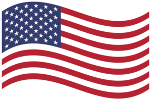 wapperende vlag van de verenigde staten transparante png