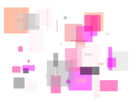 Abstract grey pink squares and rectangles with transparent PNG b