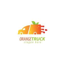 Orange truck logo design