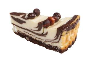 cheesecake with chocolate sauce photo