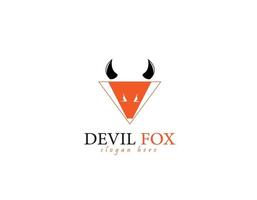 Devil fox animal logo