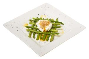 fresh salad with asparagus,eggs and croutons photo