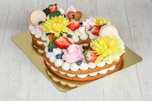 Cake with flower photo