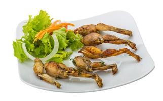 Grilled frog legs photo