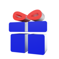 Icono 3d caja de regalo png transparente.