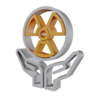 nucleair 3d pictogram png transparant