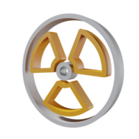 Nuclear 3D icon PNG transparent