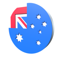 bandeira da austrália ícone 3d png transparente