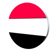 yemen flagga 3d ikon png transparent