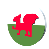 wales vlag 3d pictogram png transparant