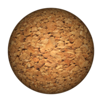 fondo transparente de esfera de corcho marrón png