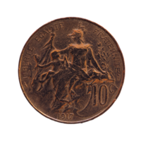 antike französische münze 10 cent transparent png