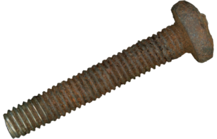 old rusted screw transparent PNG