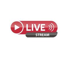 Live streaming logo with play button