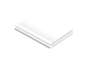 Isolated collection of white books