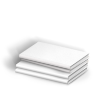 Isolated pack of white books png