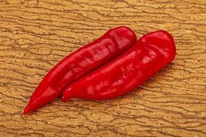 Ripe juicy red Ramiro pepper photo