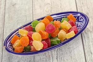 Sweet candied fruit photo