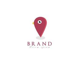 Bird point logo vector